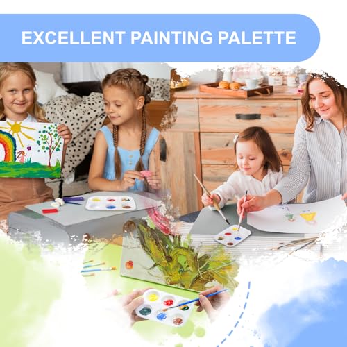 32 PCS Paint Tray Palette, White Plastic Paint Pallets