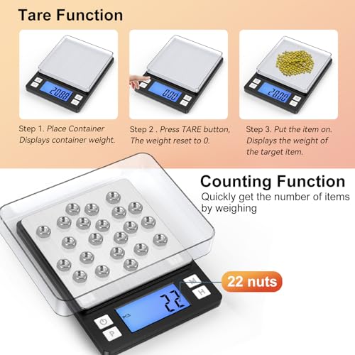 BOMATA 0.01g Small Digital Gram Scale, Upgraded 1kg Jewelry Scale - size: 0.01g/1kg Black