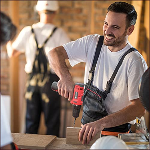 Fadakwalt Cordless Drill Set, 20V Electric Power Drill with Battery And Charger - color: 12v Drill (Red)