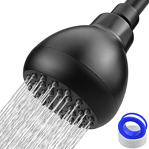 High Pressure Shower Head - Powerful Bathroom Pressure Boosting Showerhead - Perfect Universal Replacement for Rain Shower Heads(Matte Black) - color: Matte Black