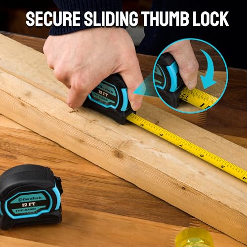 DURATECH 12FT Magnetic Double-Sided Tape Measure, Easy Read Measuring - size: 12 FT, style: 2 Pack