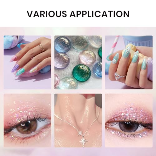 Beetles Glitter Gel Nail Polish Set 6 Colors Sparkle Gel Polish Kit - color: A - Mixed Finishes | Nebula Halo