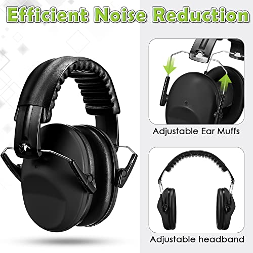 Konohan 3 Pack Noise Reduction Headphones for Kids Ear Protection Earmuffs Headphones for Autism Toddler Kids Ear Muffs 27db - color: Black
