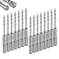 Geinxurn 3/16" x 4" SDS Plus Rotary Hammer Drill Bits, 15PCS Double Thread Masonry Drill Bits Set Carbide Tipped, Drilling in Brick, Stone and Concrete, Cement Walls - size: SDSBIT031604-015