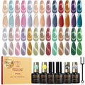 ROSALIND Cat Eye Gel Nail Polish Set with 4pcs Base Top Coat and Magnet | 26 Color Moonlight Cateye gel polish, Base Coat, Glossy/Matte/Glitter Top Coat, Cat Eye Magnet, Soak Off UV, Gift for Women - color: Moonlight Cateye