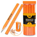 Oriole Carpenter Pencils Bulk Set with Sharpener and Ruler, 30 Flat Pencils