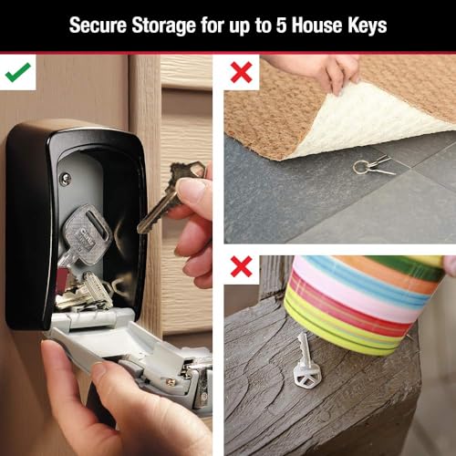 Master Lock 5-Key Combination Safe Black/Silver 5401D - size: 5 Key Capacity, style: Standard Dial