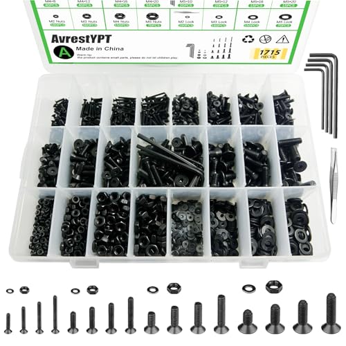 1715Pcs M2 M3 M4 M5 Screw Kit - 3D Printer Mini Screw - size: M2/3/4/5-1715Pcs