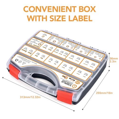 VIGRUE 1045PCS Grade 8.8 Metric Bolts and Nuts Assortment, M4 M5 M6 M8 M10 Bolt Assortment, Heavy Duty Zinc Plated, Length from 12mm - 30mm - size: 1045PCS M4 M5 M6 M8 M10 Bolts