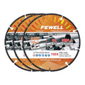 FEWELL 4.5 Inch Metal Diamond Cutting Wheel 5000+ Cuts (3Pack)