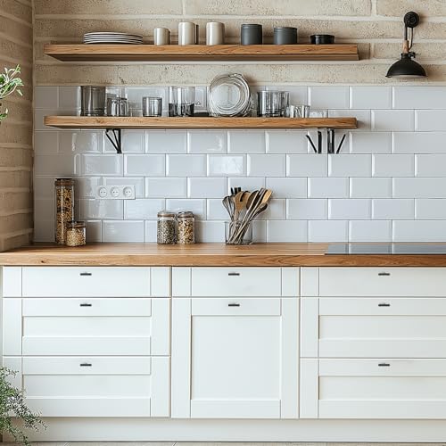 Ravinte Matte Black Cabinet Handles Solid Cabinet Pulls Single Hole, 5 Pack | Zinc Alloy, Slim Square Bar Grip, Smooth Drawer Pull Feel, Kitchen Cabinet Update, For Cupboards, Dressers, Drawers, Hardware - color: Black, size: Single Hole