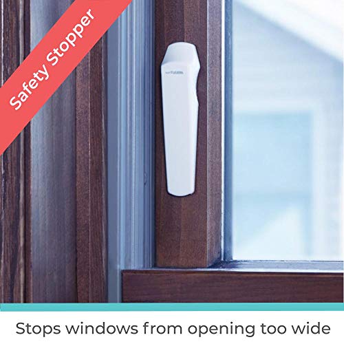 Toddleroo by North States - Window & Door Wedge Locks for Baby Proofing: Child Proof Window Locks - 4 Pack - White