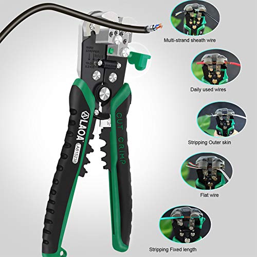 LAOA Automatic Wire Stripper Tool, Self Adjusting Wire Stripper and Crimper, 8-26 AWG Electrical Wire Cutter for Electricians, Alloy Steel Hand Tool