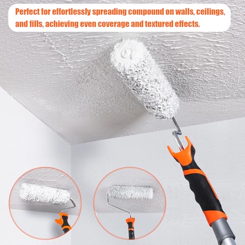 2pcs 9" Drywall Compound Roller Covers, Shed-Resistant Drywall Mud Roller - color: 2pcs