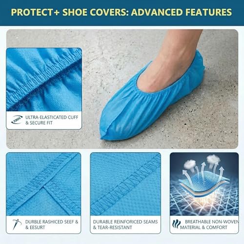 Disposable Booties & Shoe Covers 100 Pairs / 200pcs Size Fits Most Shoes
