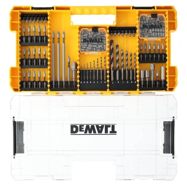 Dewalt Tough Grip 120-Piece Screwdriver Bit Set, 1/4-in Hex Shank, Impact Ready, Alloy Steel (DWAF120SETTG)
