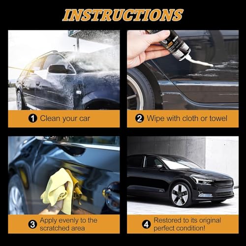 Upgraded Car Scratch Remover Polishing Wax,Cars Scratch Repair Paste with Wipe and Sponge,Car Paint Scratchs Repair Kit for Deep Scratches,Scratch Remover for Vehicles,Car Paint Polishing&Restore - color: 002