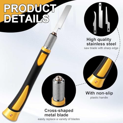 Honoson Mini Hobby Saw with 9 Razor Blades for Miniatures,Yellow,Style 2 - color: Yellow, style: Style 2