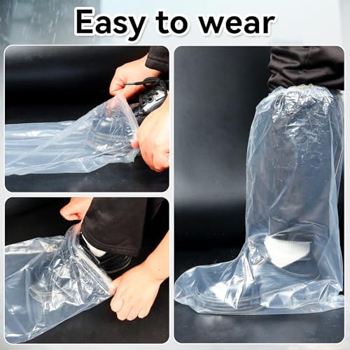 8 Pairs Waterproof Shoe Covers for Rain Disposable Rain Boot Covers