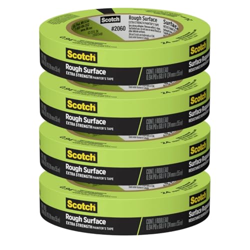 Scotch Painter's Tape 2060-1A 2060 Masking Tape, 1-Inch by 60-Yard, Green, 4 Pack - size: 4 Pack