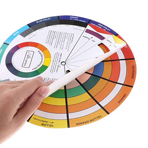 Pocket Color Wheel, Paint Mixing Learning Guide Art Class Teaching Tool for Makeup Blending Board Chart Color Mixed Guide Mix Colors - style: Small