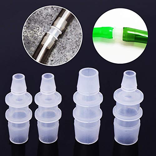 Plastic Hose Barb Reducer Pipe Fittings, 1/2" to 3/8" Hose ID Connectors Joint Splicer Mender Adapter Union Boat Water Air Aquarium O2 Fuel (Pack of 3) - size: 1/2" to 3/8"