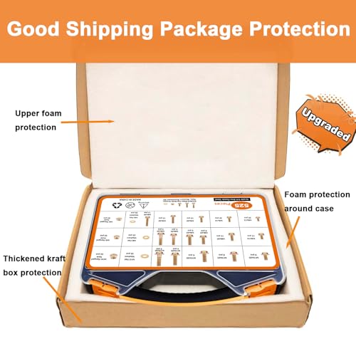 525PCS Metric Flanged Bolts and Nuts Kit, Grade 8.8 M6 M8 M10 Hex Flange Head Metric Bolts Screws Assortment, Automotive Grade Metric Bolts with Handy Storage Case - size: 525pcs Flanged M6 M8 M10