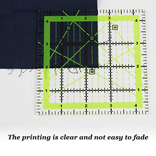 UOOU 4.5 inch Quilting Ruler, Square Quilting Square Sewing Ruler - color: Green-Small