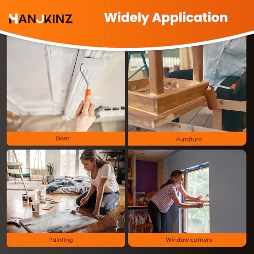 2 Inch 20 Pack Paint Roller Kit with Foam & Microfiber