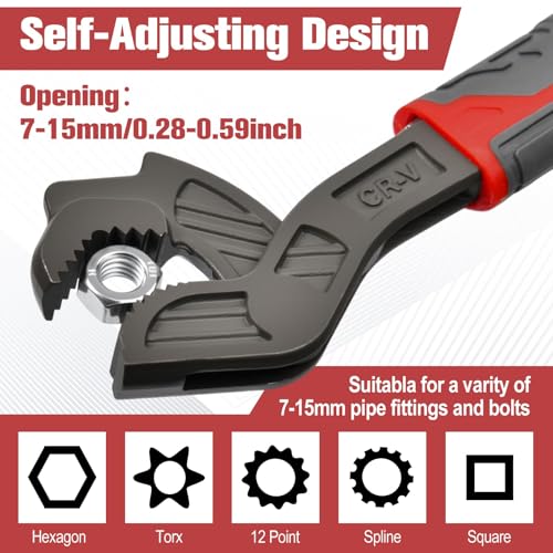 8" Self Adjusting Wrench 0.35"-0.98"(9-25MM) Wrench Pipe - size: 8"