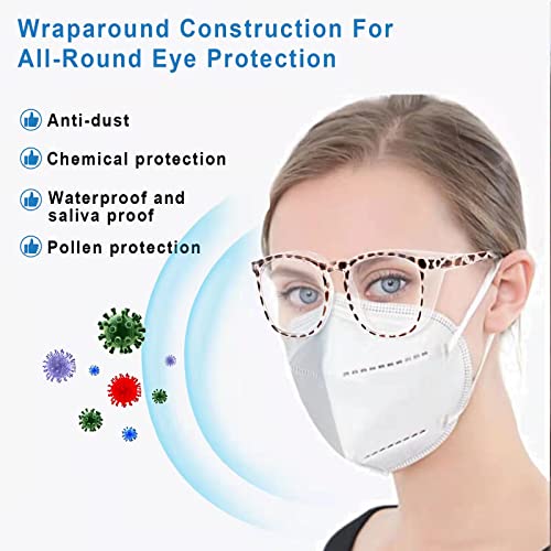 SQIMZAR Safety Glasses Goggles For Women Nurses Protective Eyewear,Anti Fog Safety Goggles - color: Green+purple