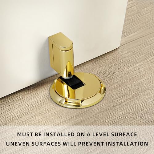 Magnetic Door Stop, Windproof Floor Door Stopper, 1 Pack - color: Bright Gold