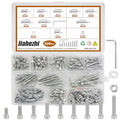 420Pcs M4 201 Stainless Steel Hex Socket Cap Bolt & Nut Set - size: M4x6/8/10/12/16/20/25/30/35-420Pcs
