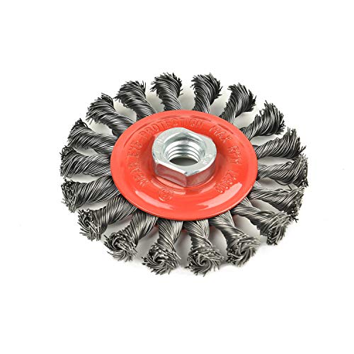 AAIN 4 Inch Wire Wheel Brush, 4Pcs Wire Wheels for 4 1/2 Angle Grinder - size: 4 pack, style: 4 inch Knotted Wire Brush