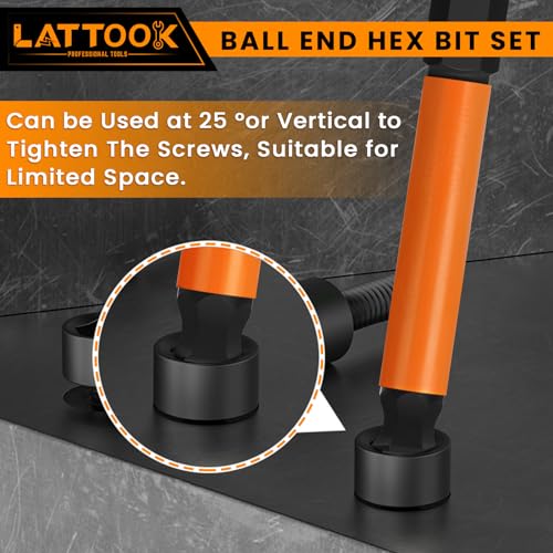 Metric & SAE Ball End Hex Bit Set with Quick Change Bit Driver - style: 24PCS 2.5IN Ball Hex Bits+Bit Driver