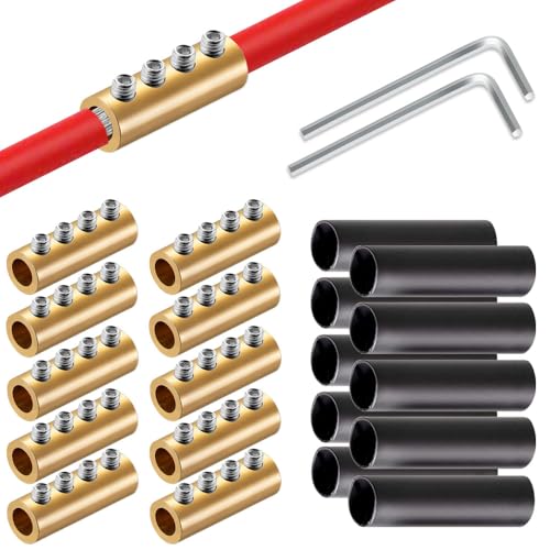 GRZWAYS 6 8 10 AWG Gauge Wire Connector Nut Kit, Copper Connection Terminal - style: 10 sets