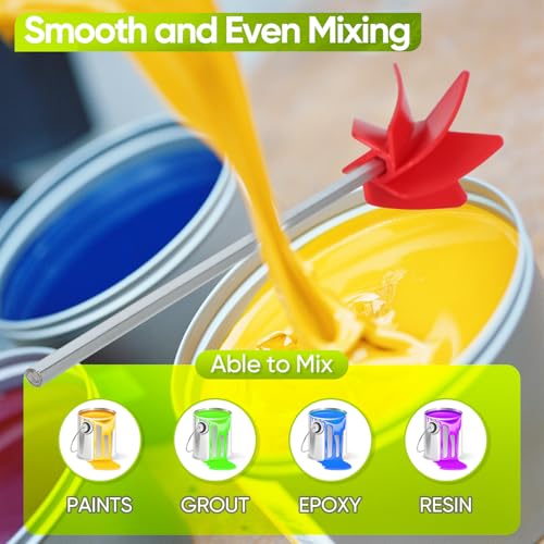 2-Pack Helix Paint Mixer Attachment for Drill 11.8", 1-5 Gal - color: 2 Pcs