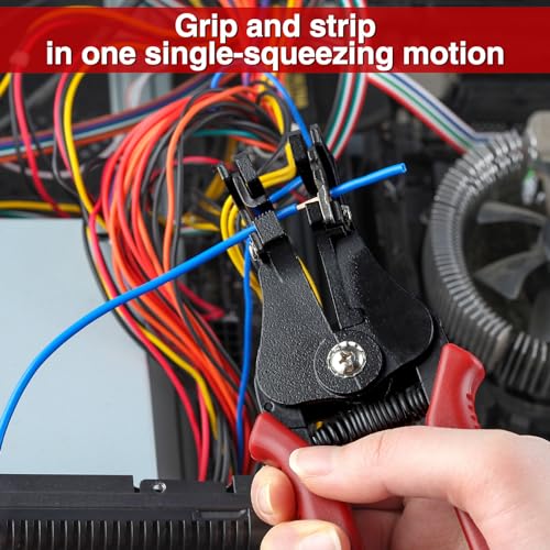 SPEEDWOX Automatic Wire Stripper Tool - Heavy Duty Precision Stripping Tool for 8-18 AWG Wire, Electric & Automotive Repair