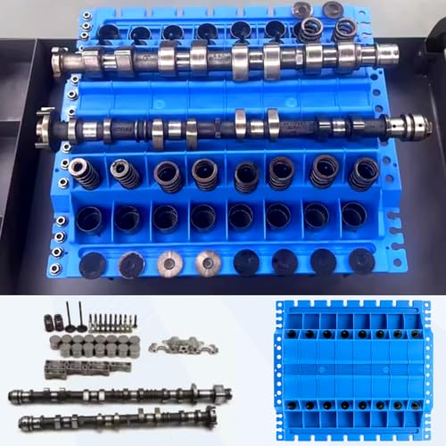 Engine Cylinder Head Organizer Valves Tool, Engine Organizer Parts Tray - color: blue