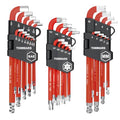 TOMMARS 31-Piece Stubby Allen Wrench Set, SAE, Metric & TORX Hex Keys - size: Stubby-length