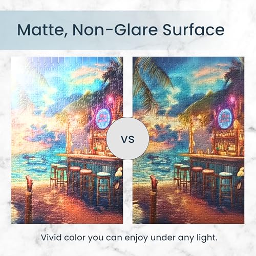 Adult Jigsaw Puzzle Beach Bar at Sunset 1000 - color: Island Escape