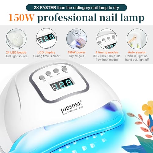 JODSONE 32 Colors Nail Polish Set With U V Light Manicure Nail Tools Nail Art Manicure Salon DIY at Home - color: KIT-02