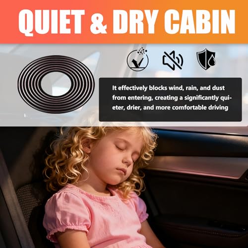 13Ft V-Shaped Car Window Weather Stripping,Flexible Rubber Car Weather Window Seal Strip with Trim Removal Tool,Universal Automotive Weathers Stripping Cars Accessories
