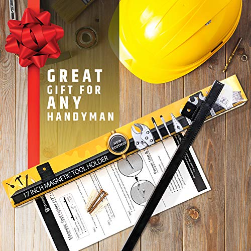 HMmagnets 17" Heavy-Duty Magnetic Tool Holder (Upgraded Version) - Extremely Powerful Magnetic Pull Force to Hold Heavy Tools - Professional Space-Saving Magnetic Bar - Tool Organizer Rack/Strip - size: 17"