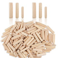 Sukh 200PCS Wooden Dowel Pins - Fluted Dowel Rods for Woodworking