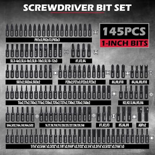 232-Piece Ultimate Screwdriver Bit Set, Cr-V Impact Driver Bit Set Includes Security Bits,Nut Driver, Ratchet Wrench and Bits Holder - color: 232 Pcs Impact Ready Set