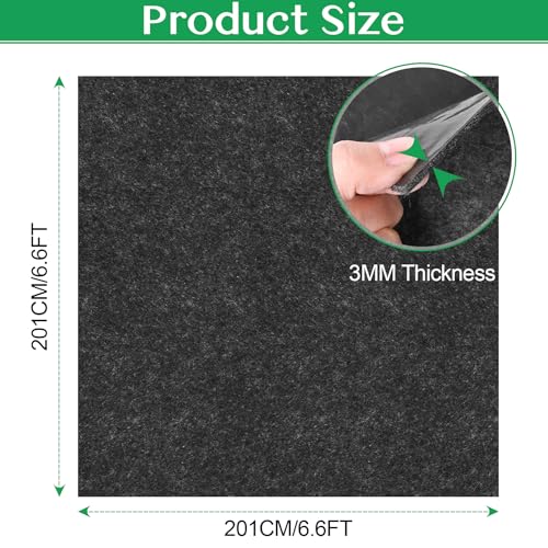 ToLanbbt Outdoor Storage Shed Floor Mat, 6.6 x 6.6 FT Waterproof Carport Mat, Washable Furniture Pad with Non Slip Backing for Dust, Oil, Protection, Storage Shed Not Included - size: 6.6 x 6.6 FT