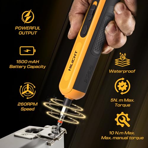 4V Cordless Electric Screwdriver Set, 26 S2 Bits, USB-C, LED