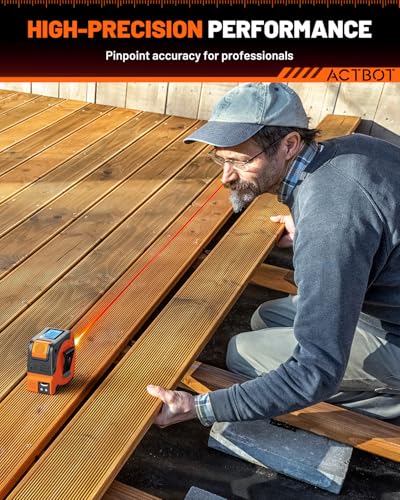 2-in-1 Digital Laser Tape Measure: 197ft & 16ft Professional Accurate Tape Measuring Tool, Ft/Ft+in/in/M, Pythagorean, Area, Volume Rechargeable Laser Measure for Construction DIY Woodworker