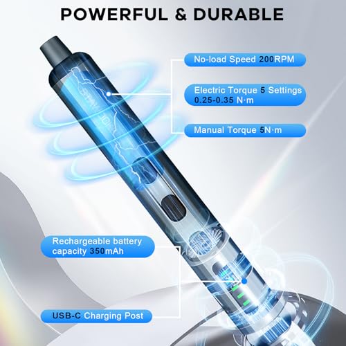 68 in 1 Mini Electric Screwdriver, Precision Electric Screwdriver Set with Magnetic Bits, Rechargeable Portable Screwdrivers - Cordless Power Repair Tool Kit for PCs and Electronics